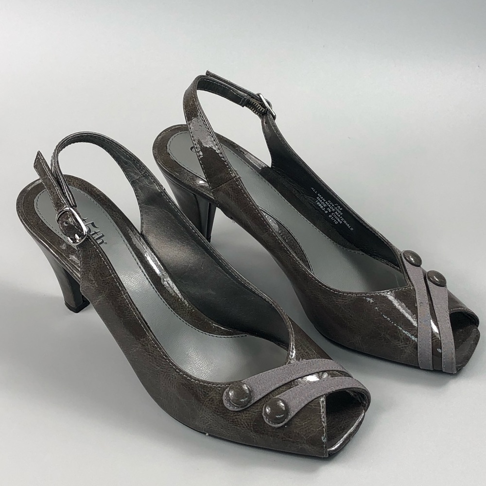 East5th Women’s Slingback Peep Toe Pumps Size 7M